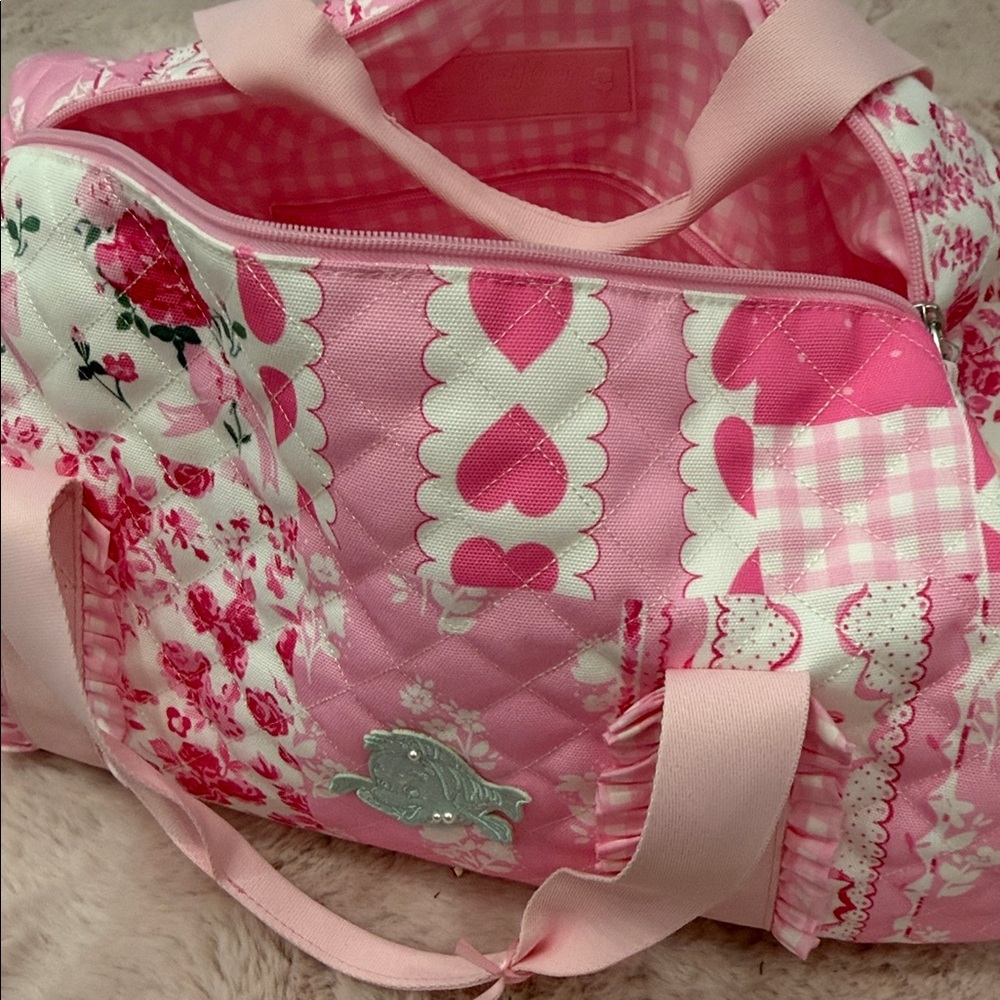 SweetHoney Pink Floral Travel Bag with Stoney Clover patch - Picture 3 of 9